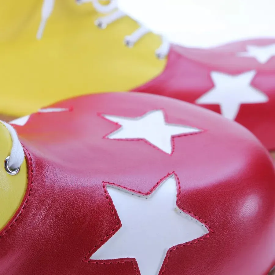 Clown Shoes – Yellow-Red with White Stars-3